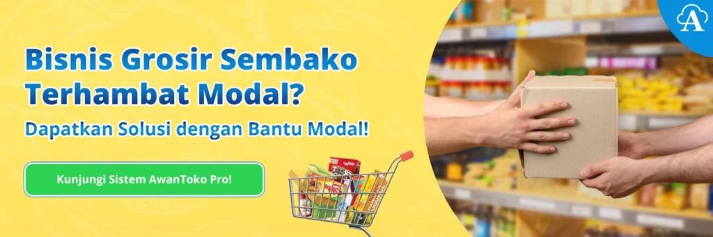 Banner layanan Bantu Modal untuk grosir sembako
